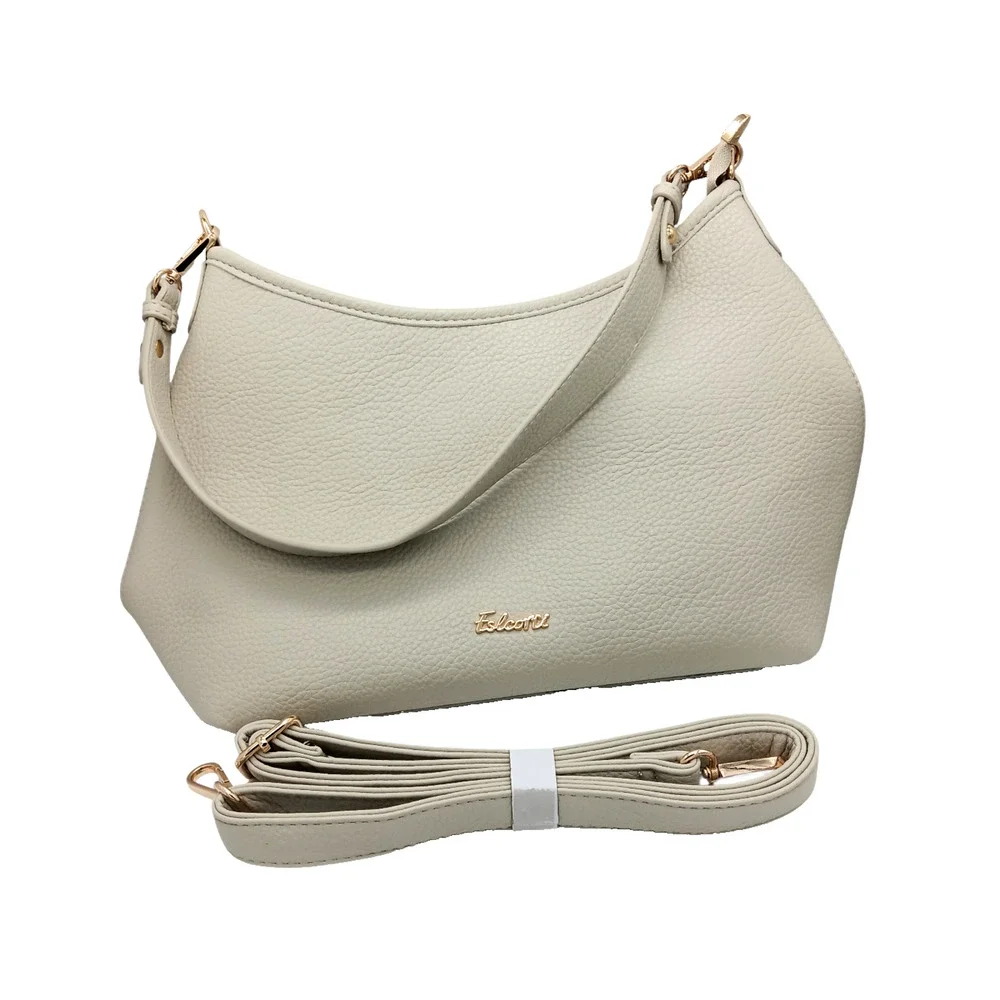 Eslcorri Hobo Cream Bag for Women, PU Leather
